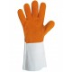 Gants cuir type soudeur.