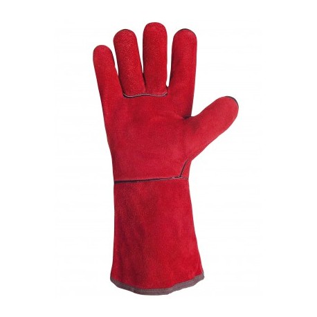 Gants cuir type soudeur.