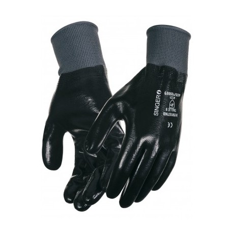 Gants enduits nitrile - support tricoté sans couture.