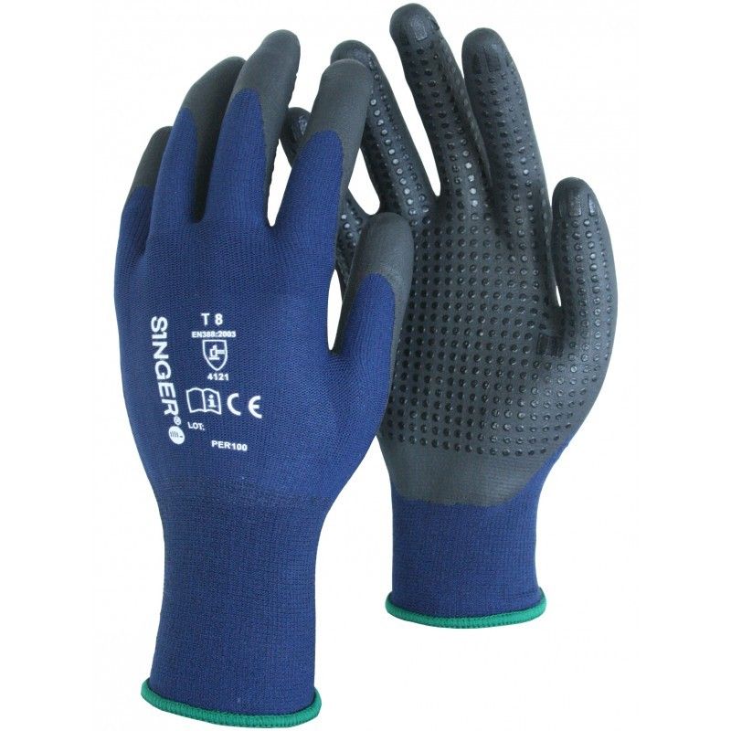 Gant de protection nitrile mousse 2.81 € la paire PER157