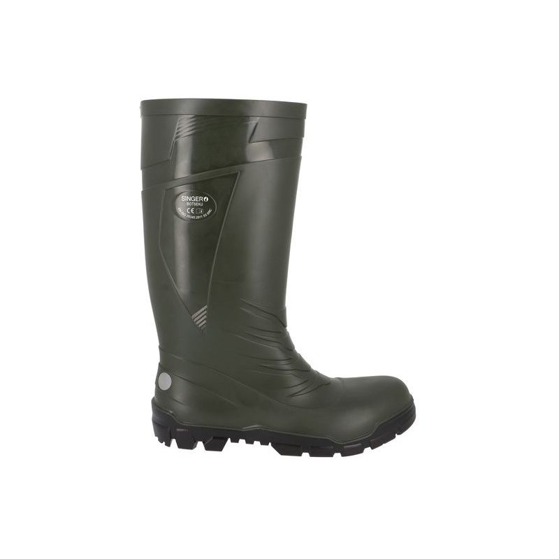Botte de sécurité. Tige: PVC et nitrile.Doublure: viscose BOTSEKU